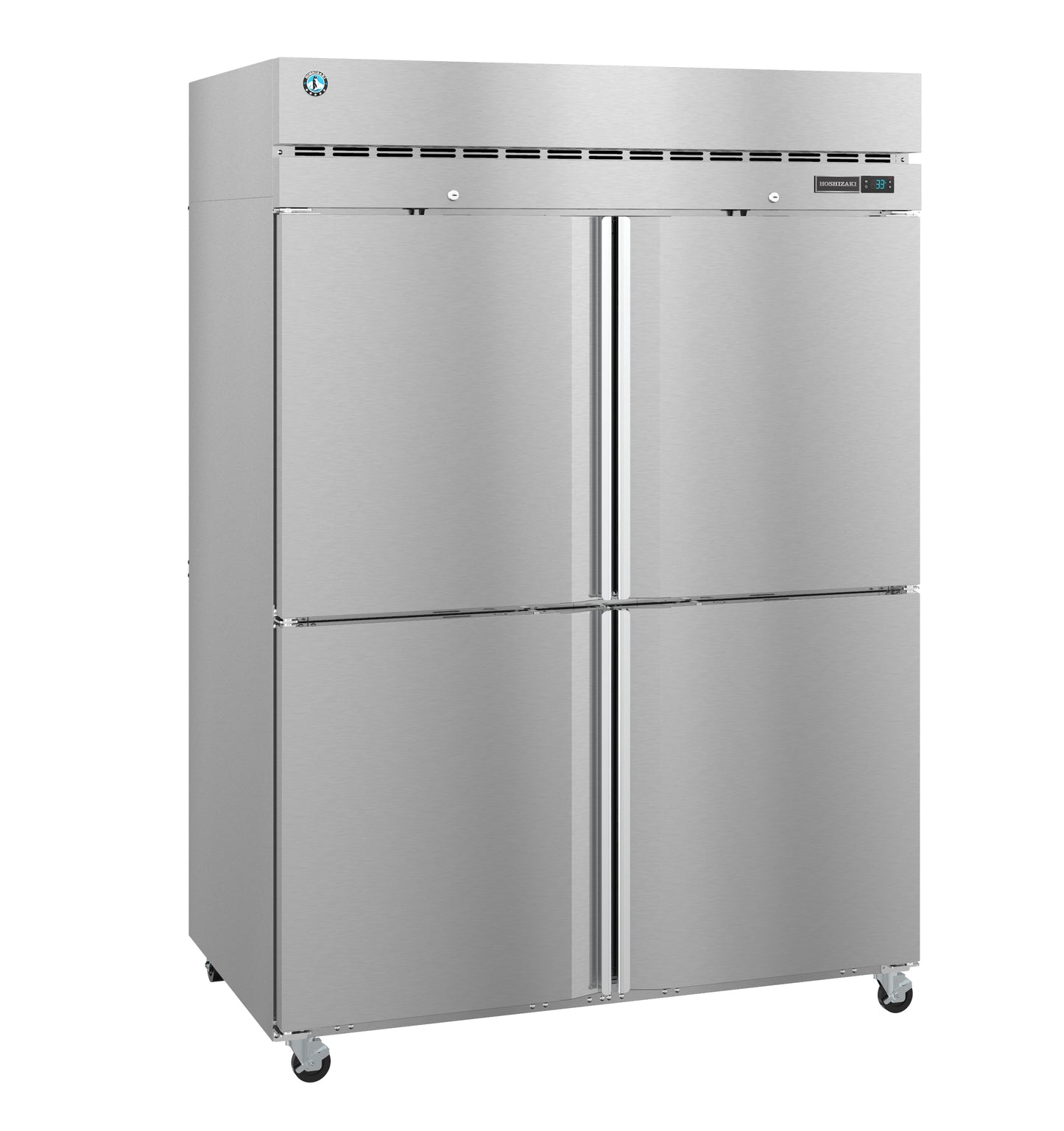 Hoshizaki R2A-HS Two Section Half Stainless Steel Doors with Lock Upright Refrigerator