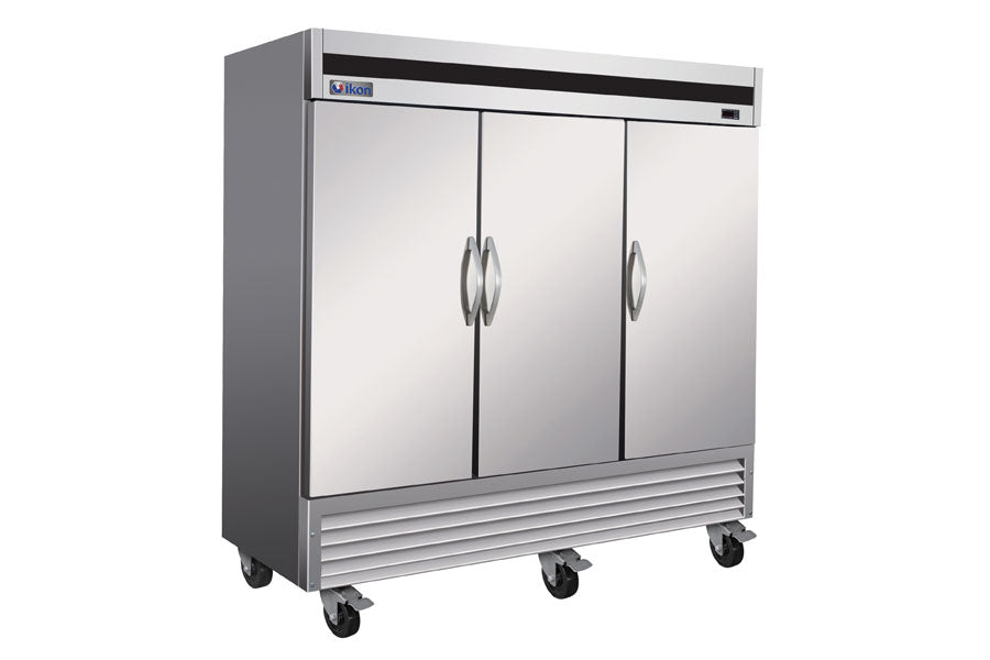 Ikon IB81F-DV 81" Triple Bottom Mount Reach-In Refrigerator
