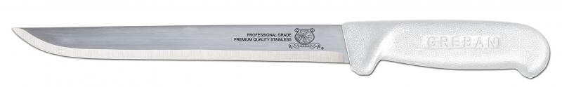 Omcan 11856 8-inch Straight Blade Fillet Knife with White Handle