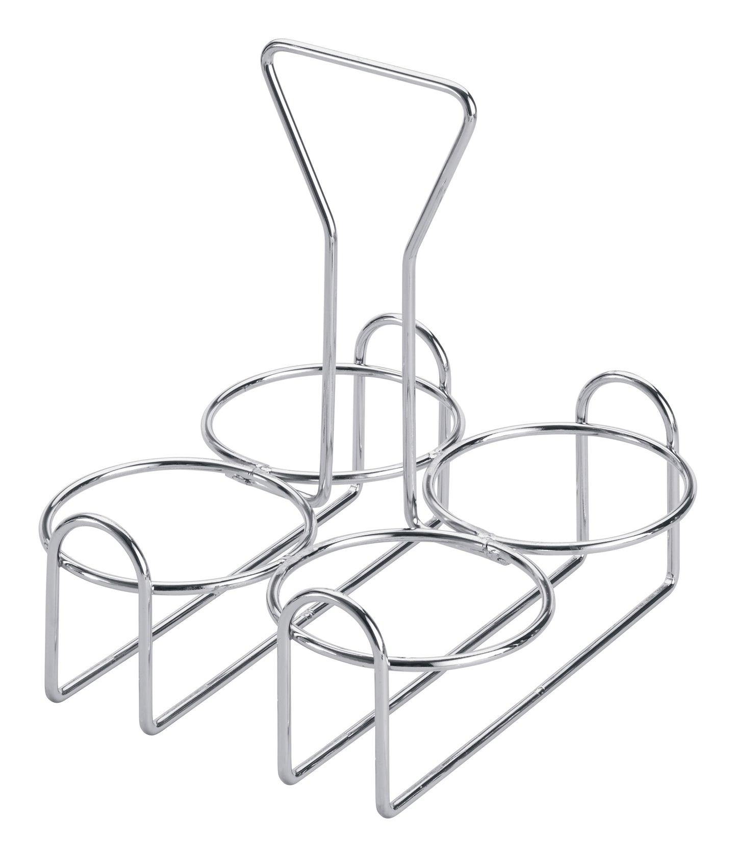 Winco WH-9 Chrome-Plated 4-Ring Condiment Jar Holder