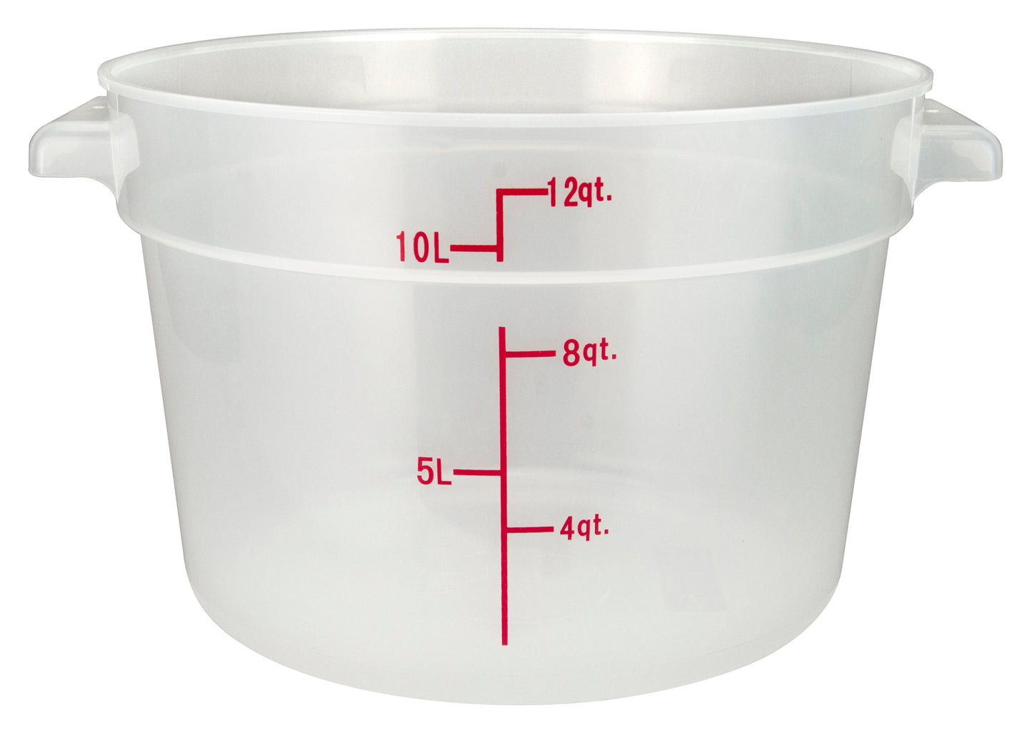Winco PTRC-12 12 Qt. Translucent Polypropylene Storage Container