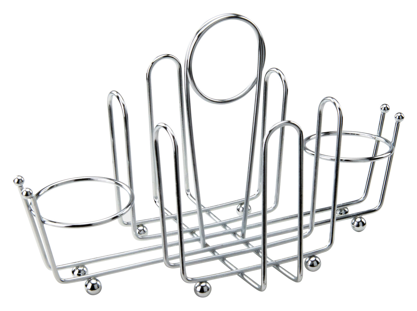 Winco WH-1 Chrome-Plated Cruet Rack for Salt/Pepper Shaker & Sugar Packets