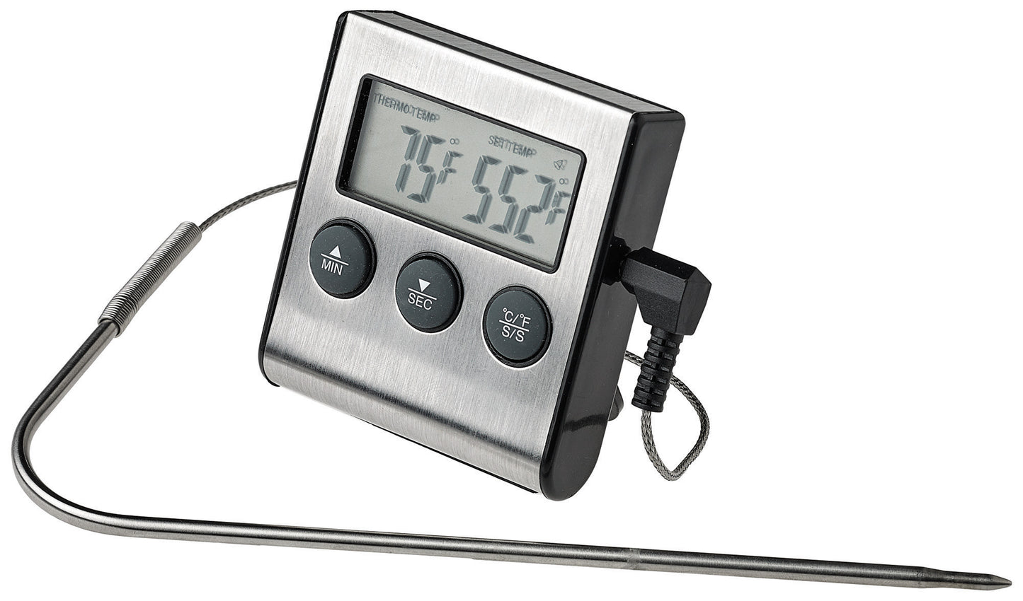 Winco TMT-DG6 Digital Roasting Thermometer w/ Timer & Probe