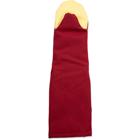 San Jamar KT0124K 24 inch Maroon Nomex Cool Touch Flame - Puppet Mitt