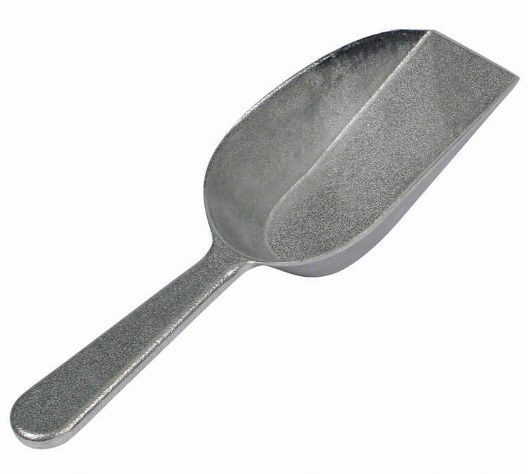 Winco ASFB-4 4 oz. Aluminum Flat Bottom Scoop