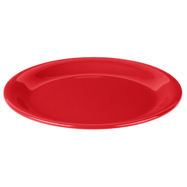 Carlisle 3300605 7.25" Red Sierrus Melamine Narrow Rim Salad Plate