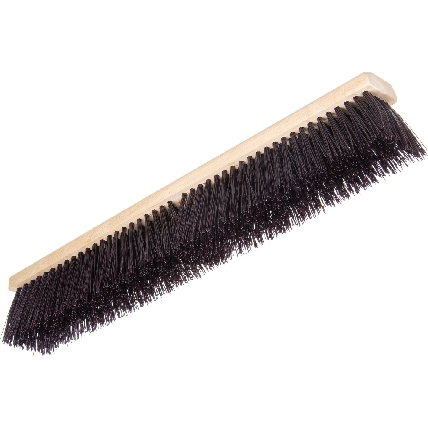 Carlisle 3621932400 24" Flo-Pac Hardwood Push Crimped Broom with Maroon Polypropylene Bristle