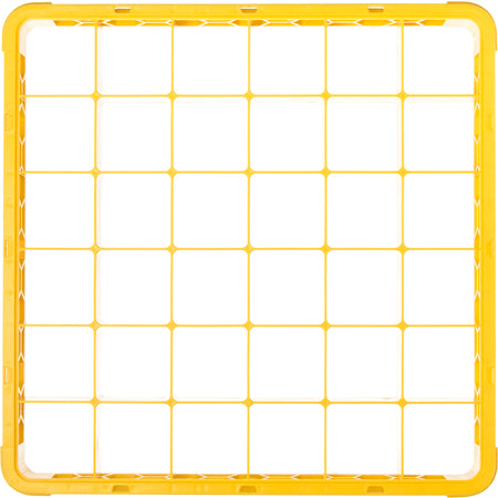 Carlisle RE36C04 Yellow 36-Compartment Polypropylene OptiClean Divided Glass Rack Extender 1.78"