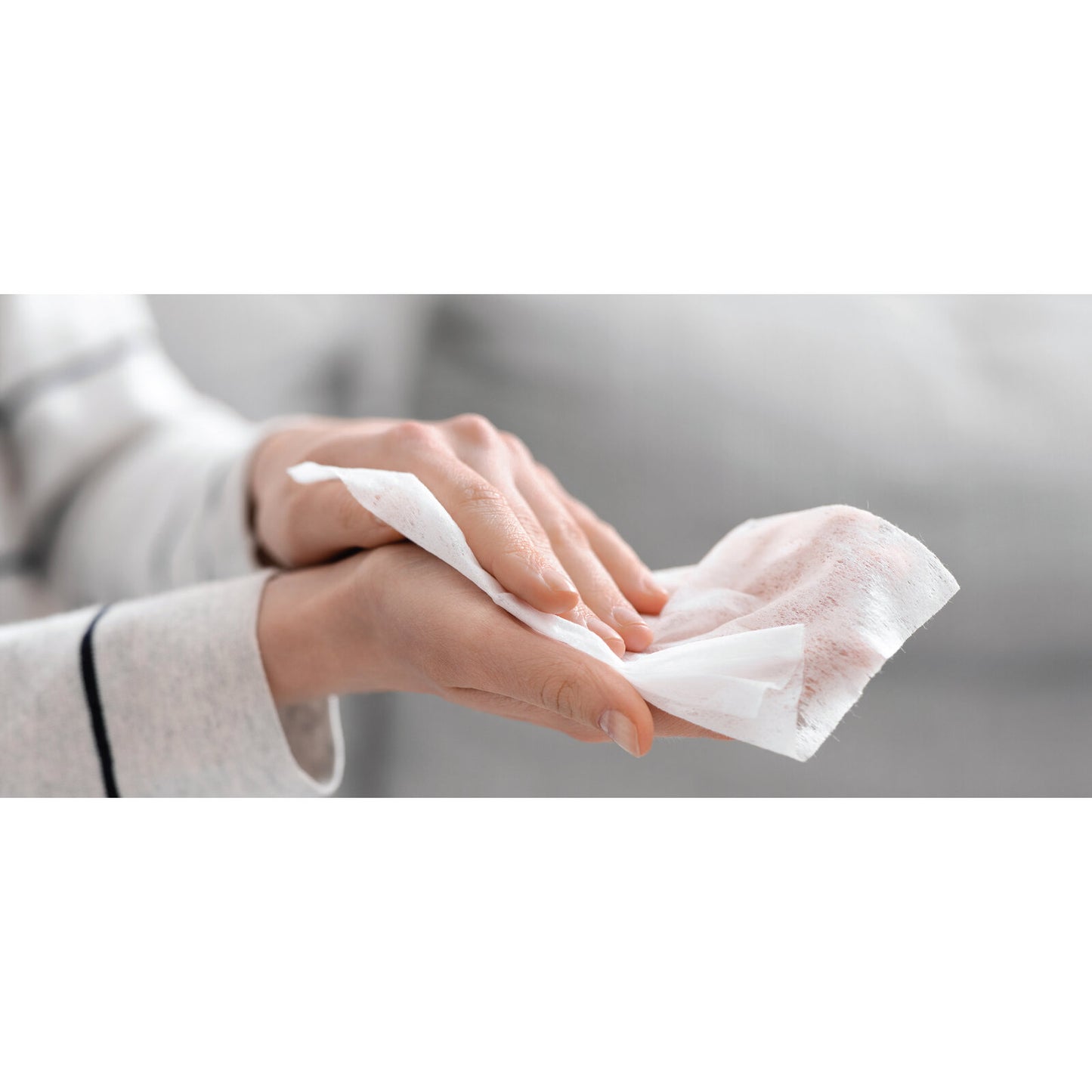 WipesPlus 37302 White Hand Sanitizing Alcohol Free Wipes, Refill Bag (4/800s)