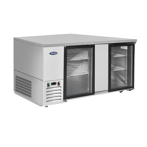 Atosa MBB69GGR 69" Double Glass Door Back Bar Cooler