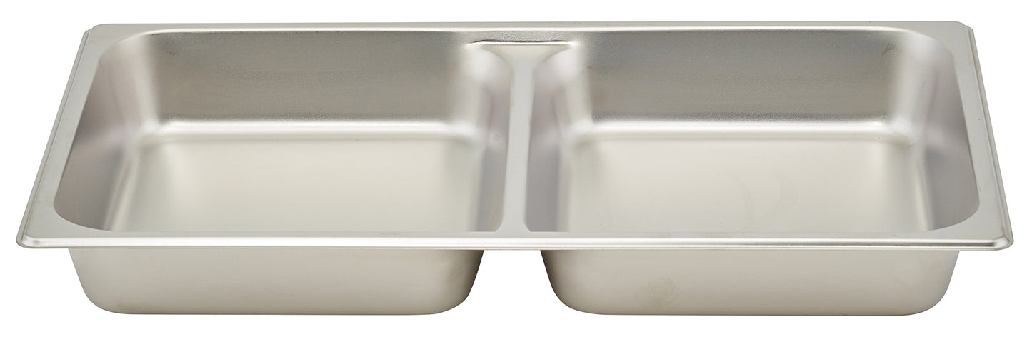 Winco SPFD2 Full-size Stainless Steel Divided Food Pan, 2-1/2" Deep