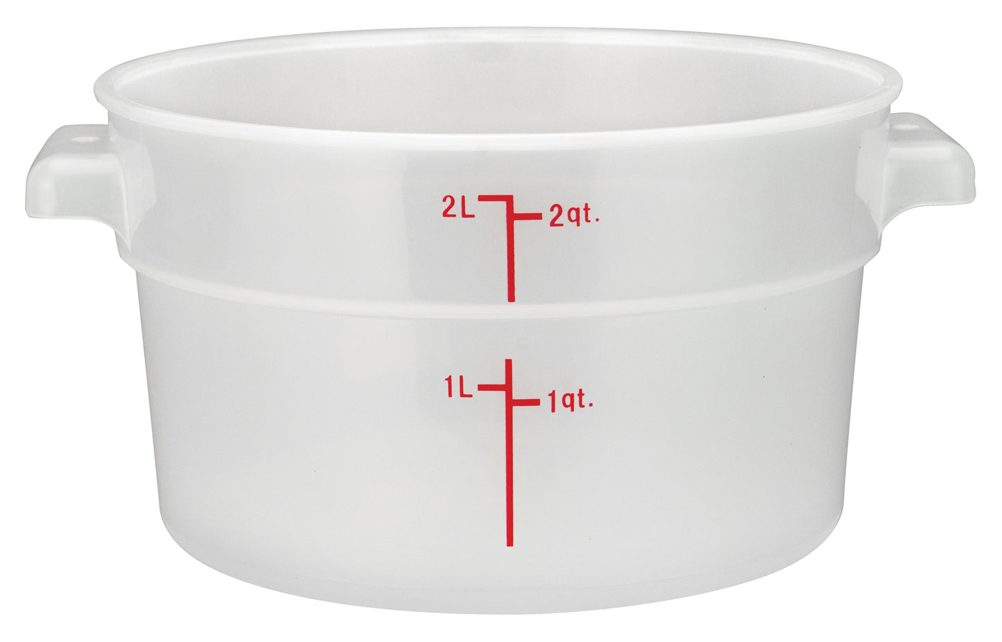 Winco PTRC-2 2 Qt. Translucent Polypropylene Storage Container