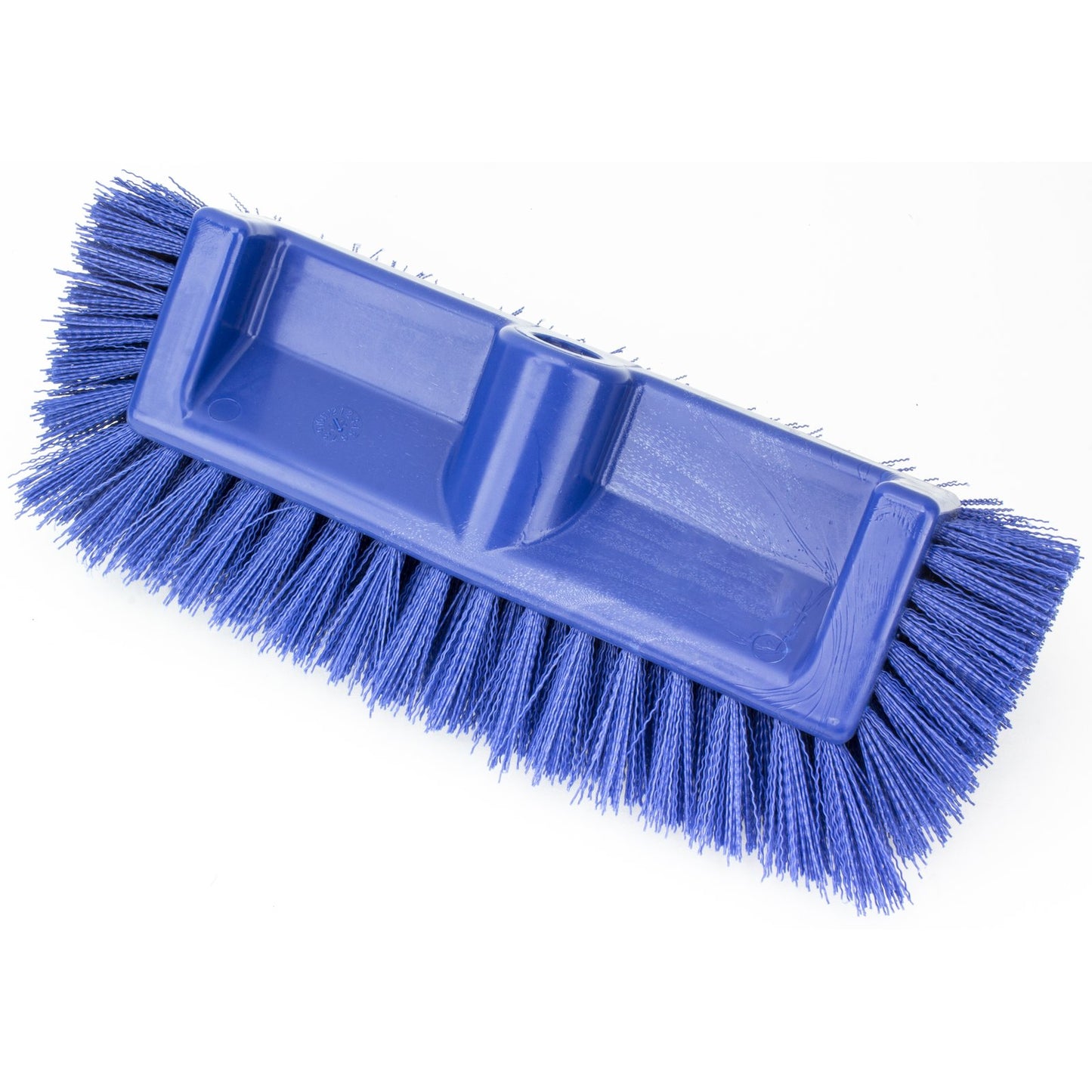 Carlisle 40422EC14 12" Blue Color Coded Mult-Level Floor Scrub Brush with End Bristles