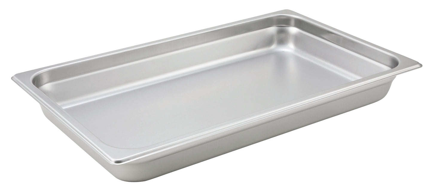Winco SPJH-102 Full-size Stainless Steel Anti-jam Steam Pan, 2-1/2" Deep