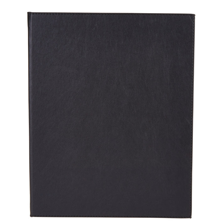 Winco LMF-814BK Black Four-Views (Booklet) Menu Cover For 8-1/2 X 14" Inserts