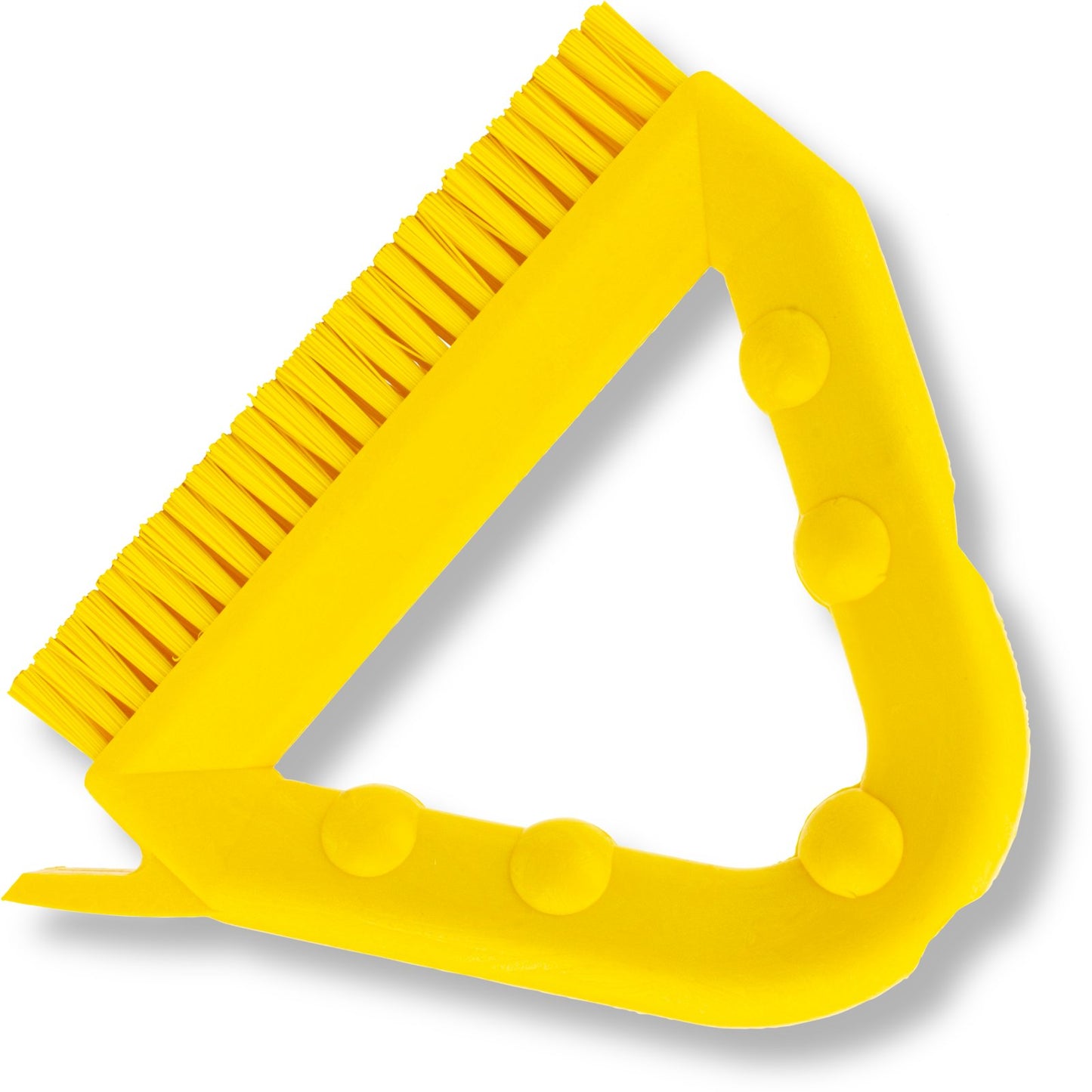 Carlisle 41323EC04 9" Yellow Spart Color Coded Tile and Grout Brush