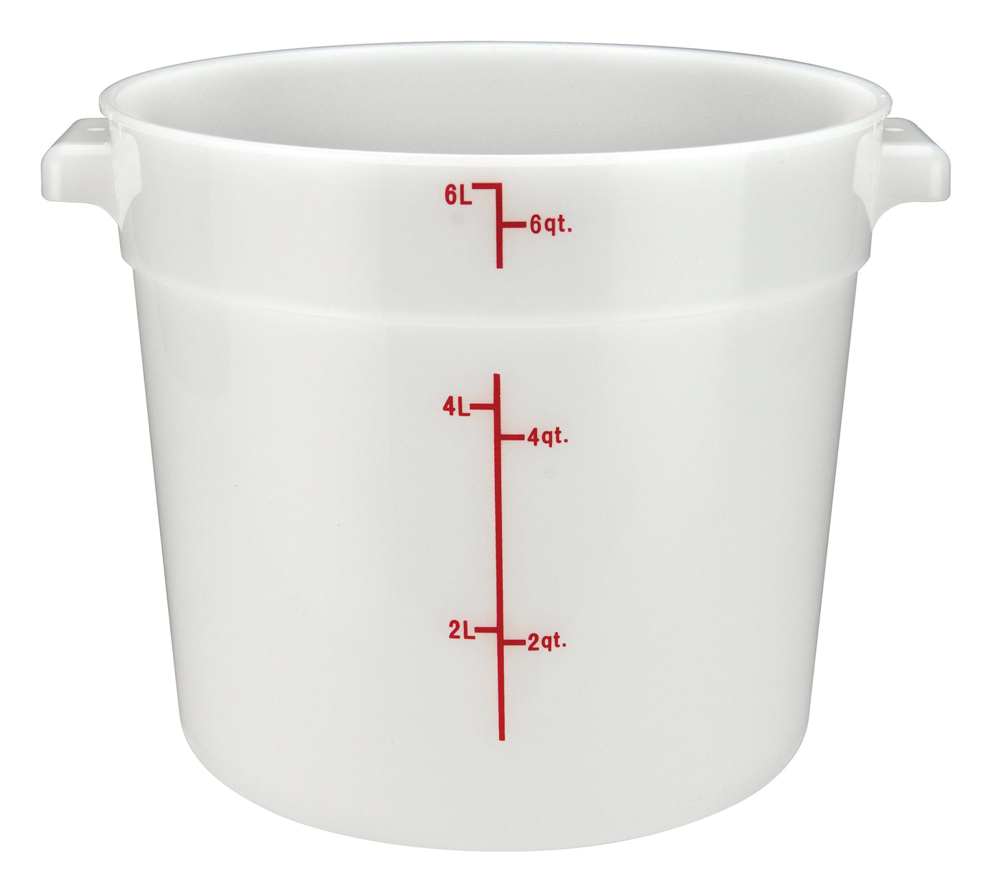 Winco PPRC-6W 6 Qt. White Polypropylene Storage Container