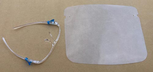 Omcan 46700 Disposable Face Shield Cover with Glasses Frame
