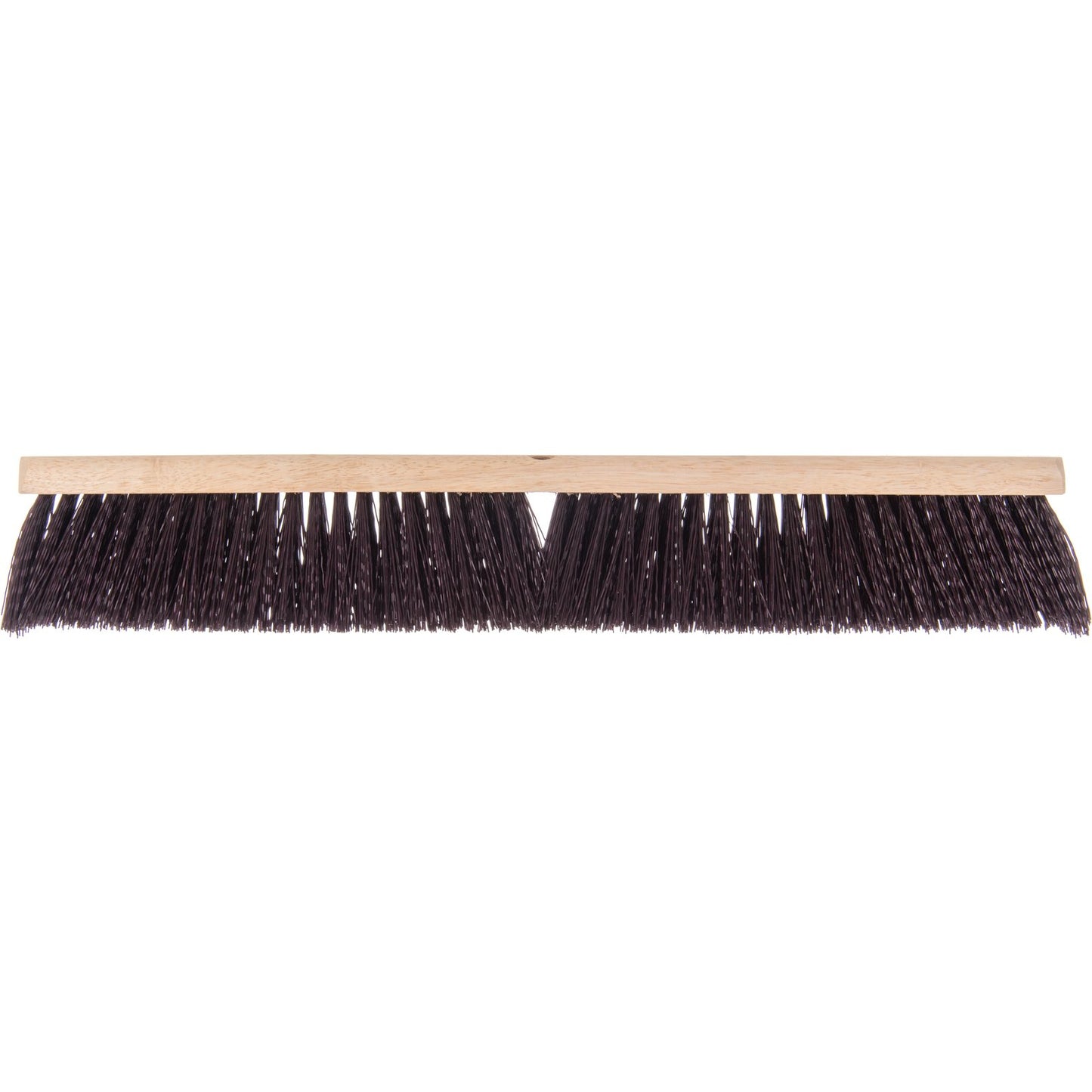 Carlisle 3621932400 24" Flo-Pac Hardwood Push Crimped Broom with Maroon Polypropylene Bristle