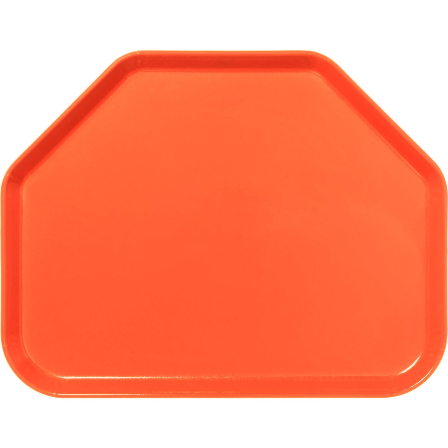 Carlisle 1713FG018 18" x 14" Orange Trapezoid Glasteel Fiberglass Tray