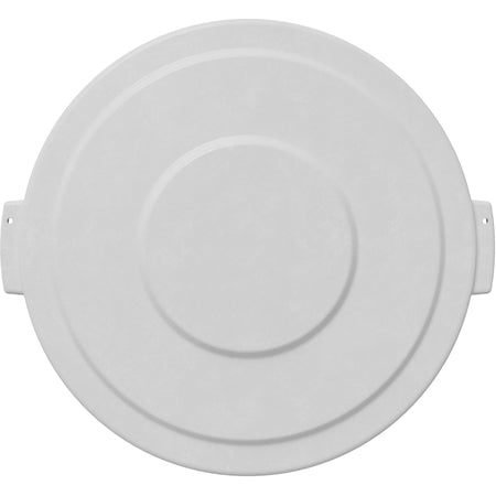 Sparta 84104502 44 Gallon White Round Polyethylene Bronco Waste Bin Trash Container Lid