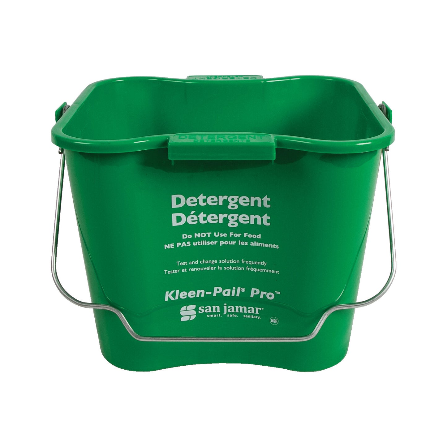 San Jamar KPP256GN 8 Qt. Green Polypropylene Kleen-Pail Pro Bucket
