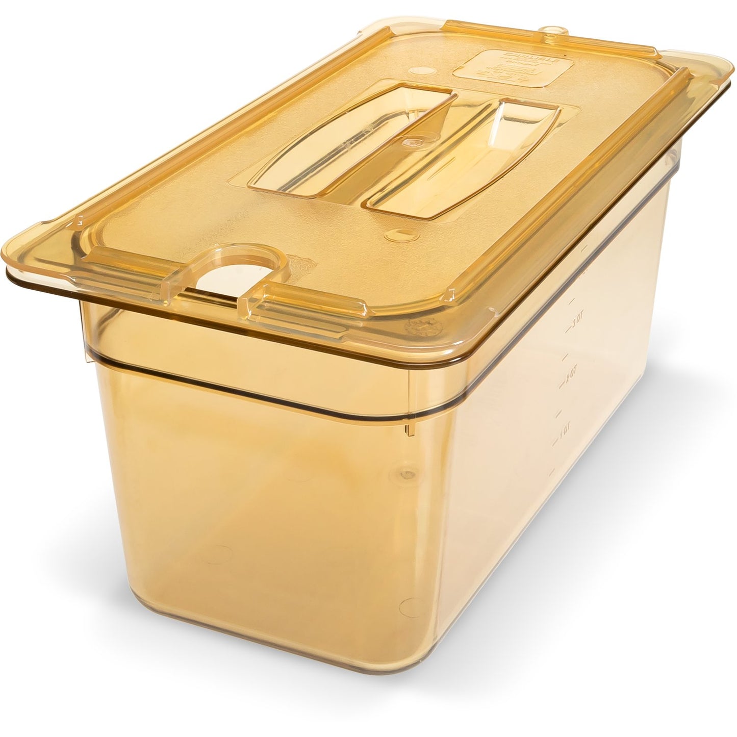 Carlisle 3086213 1/3 Size Amber High Heat Plastic StorPlus Food Pan, 6" Deep