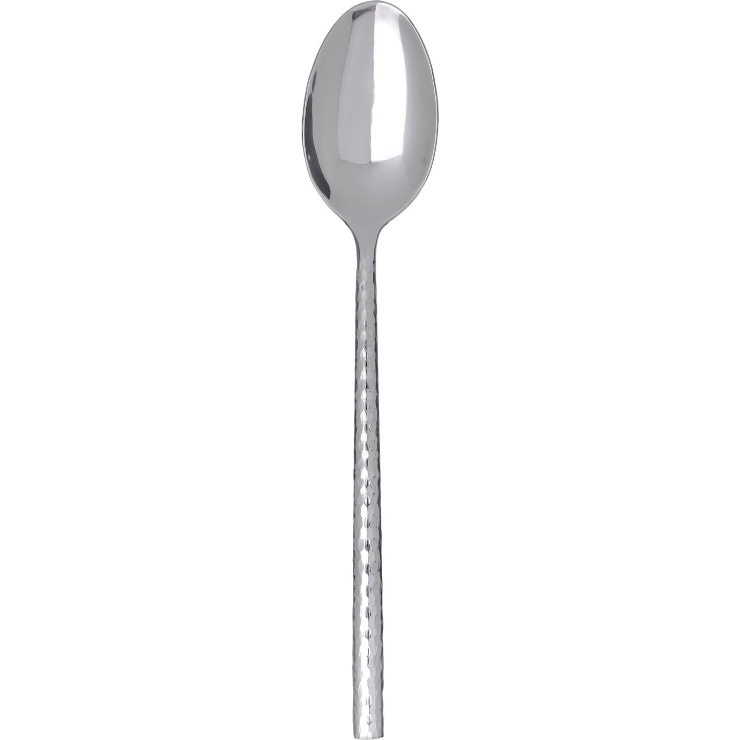 Carlisle 60200 12" Terra Solid Serving Spoon - Hammered Mirror Finish - 400 Series Stainless
