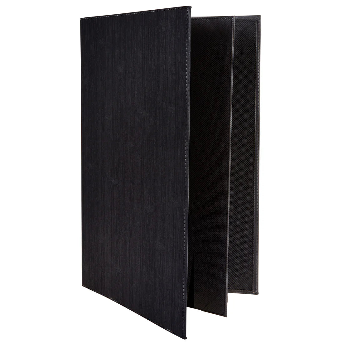 Winco LMF-811BK Black Four-Views (Booklet) Menu Cover For 8-1/2 X 11" Inserts