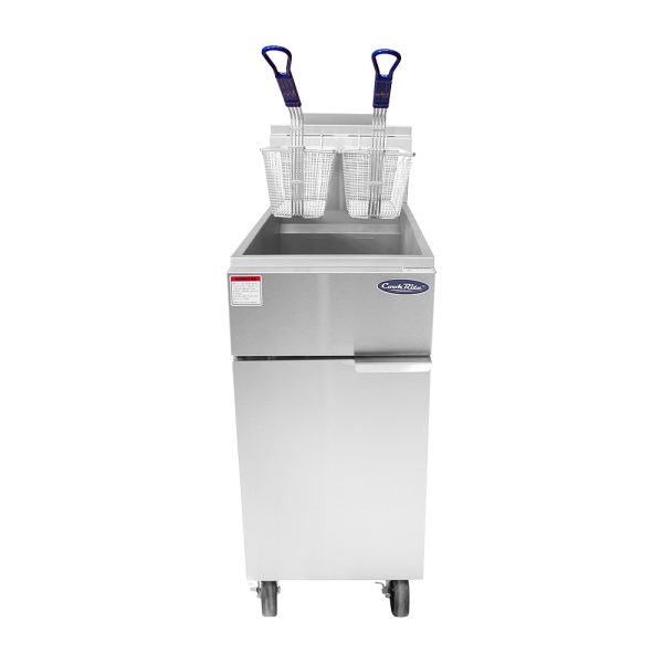 Atosa ATFS-50-NG 50 lb Natural Gas Stainless Steel Heavy Duty Deep Fryer