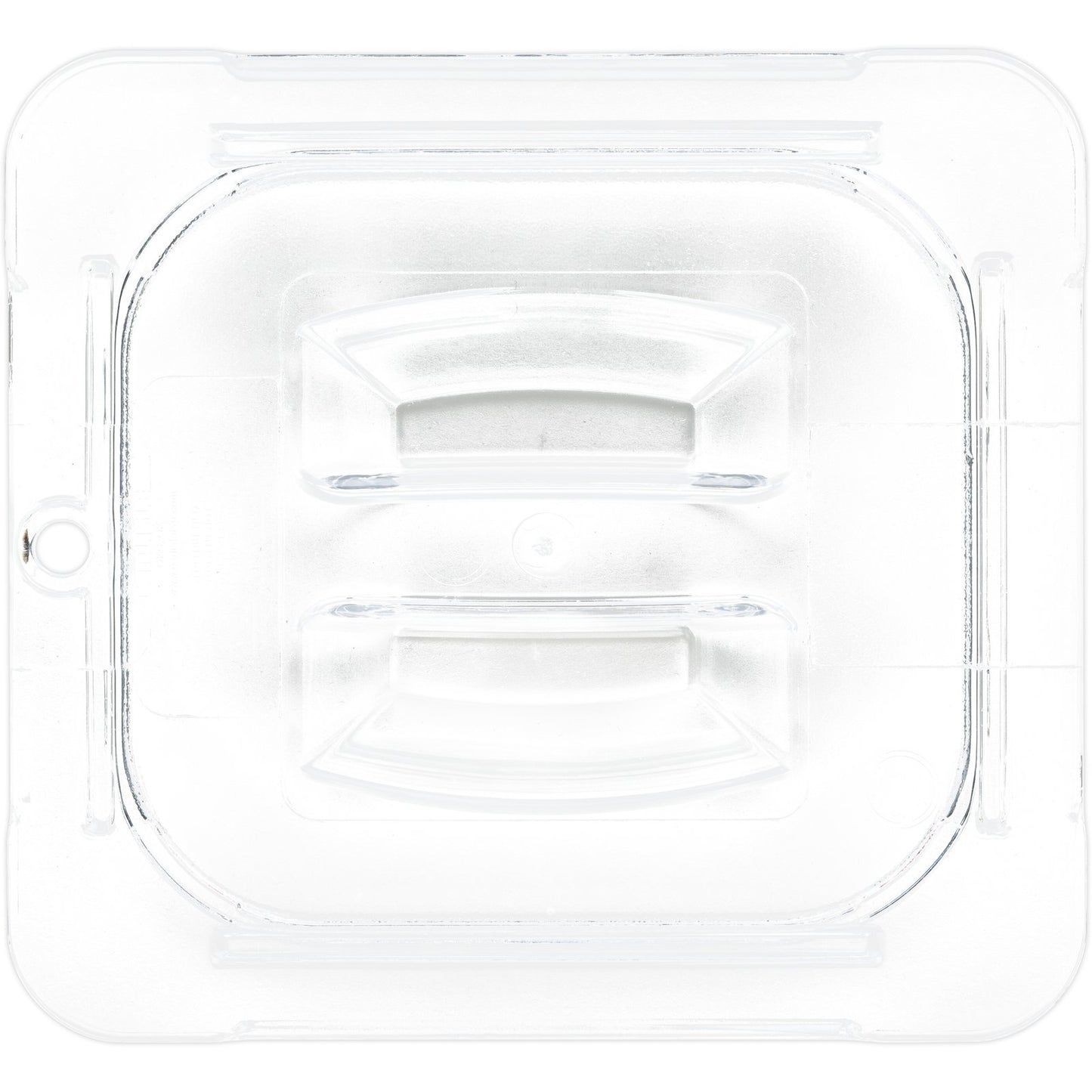 Carlisle 10310U07 1/6 Size Clear Polycarbonate StorPlus Handled Universal Lid