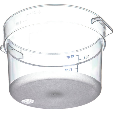 Carlisle 1076707 12 Qt Clear Round Polycarbonate StorPlus Food Storage Container