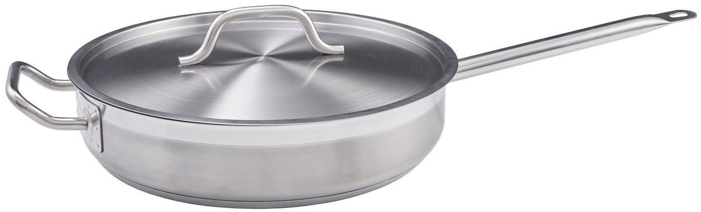 Winco SSET-5 5 Qt. Saute Pan w/Cover