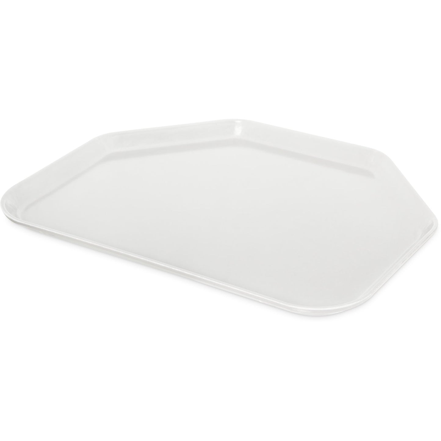 Carlisle 1713FG002 18" x 14" Smoke Gray Trapezoid Glasteel Fiberglass Tray