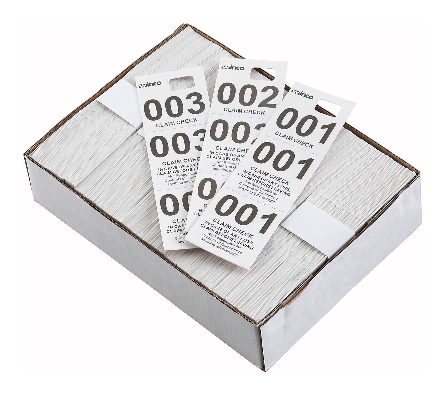 Winco CCK-5WT White Coat Check Tickets (500pcs/box)