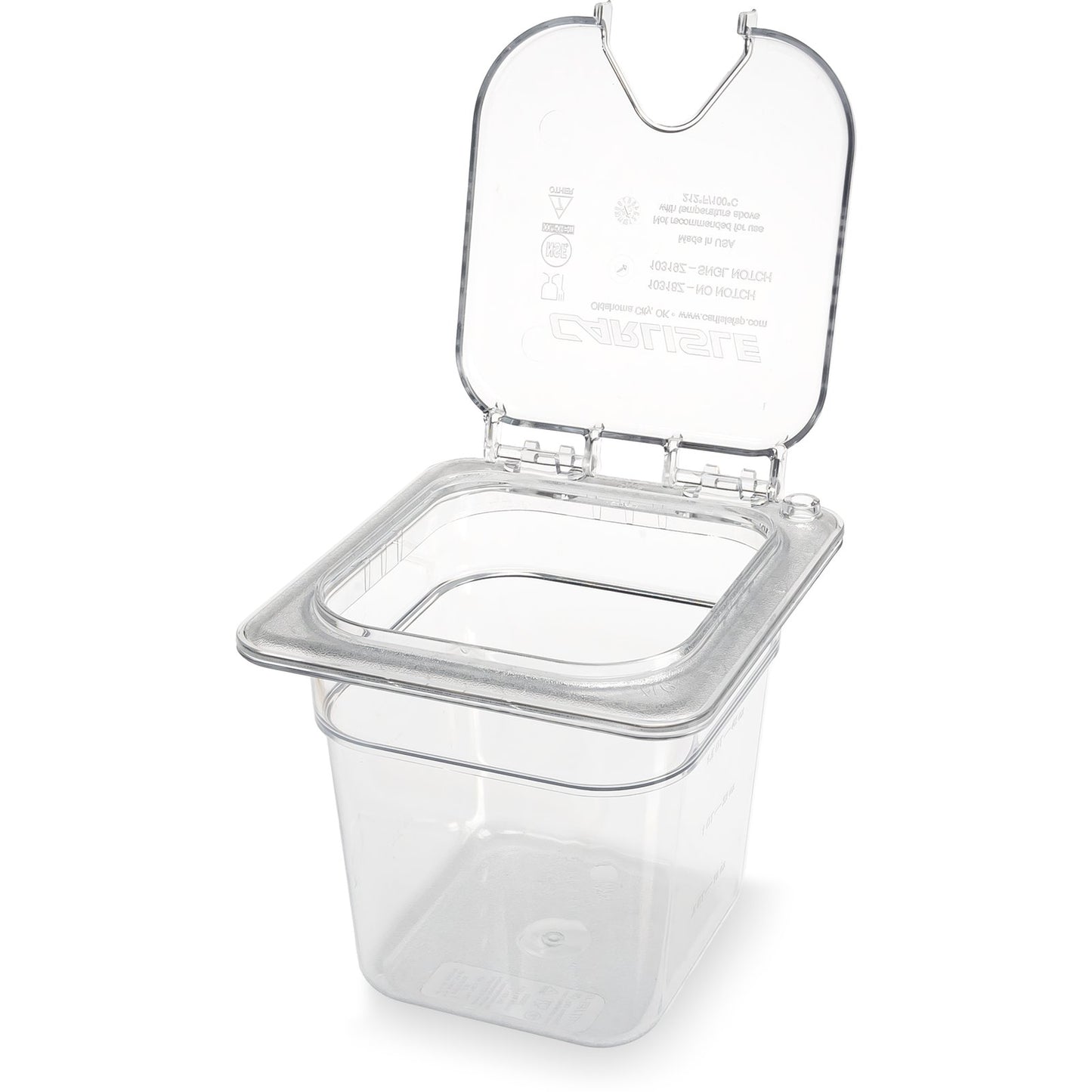 Carlisle 3068507 1/6 Size Clear Polycarbonate StorPlus Food Pan, 6" Deep