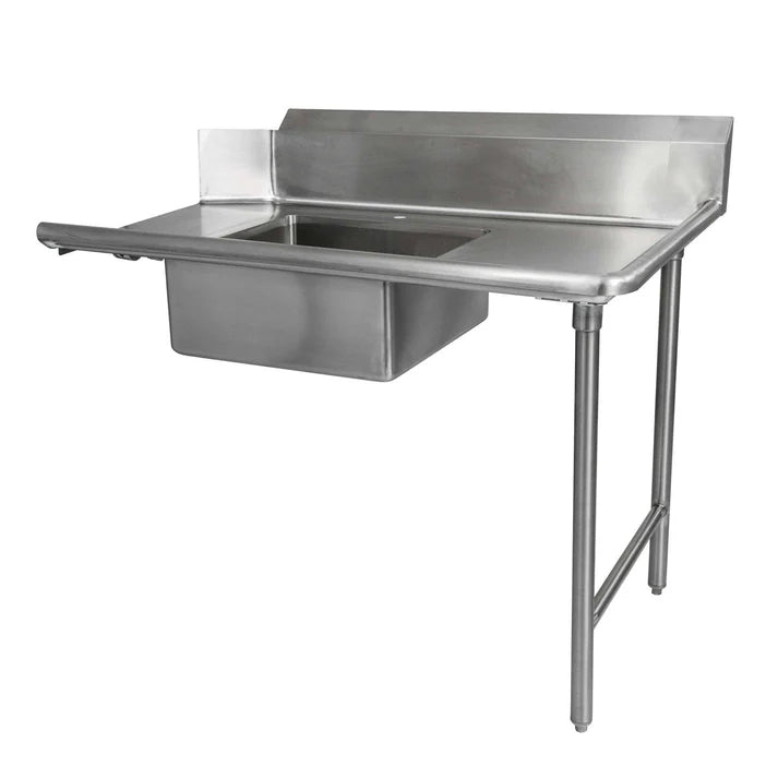 Thorinox TSDT-3048-RWM 30" x 48" Soiled Dish Table - Right - Stainless Steel Basket Included /2 Holes for Wall Mount Faucet