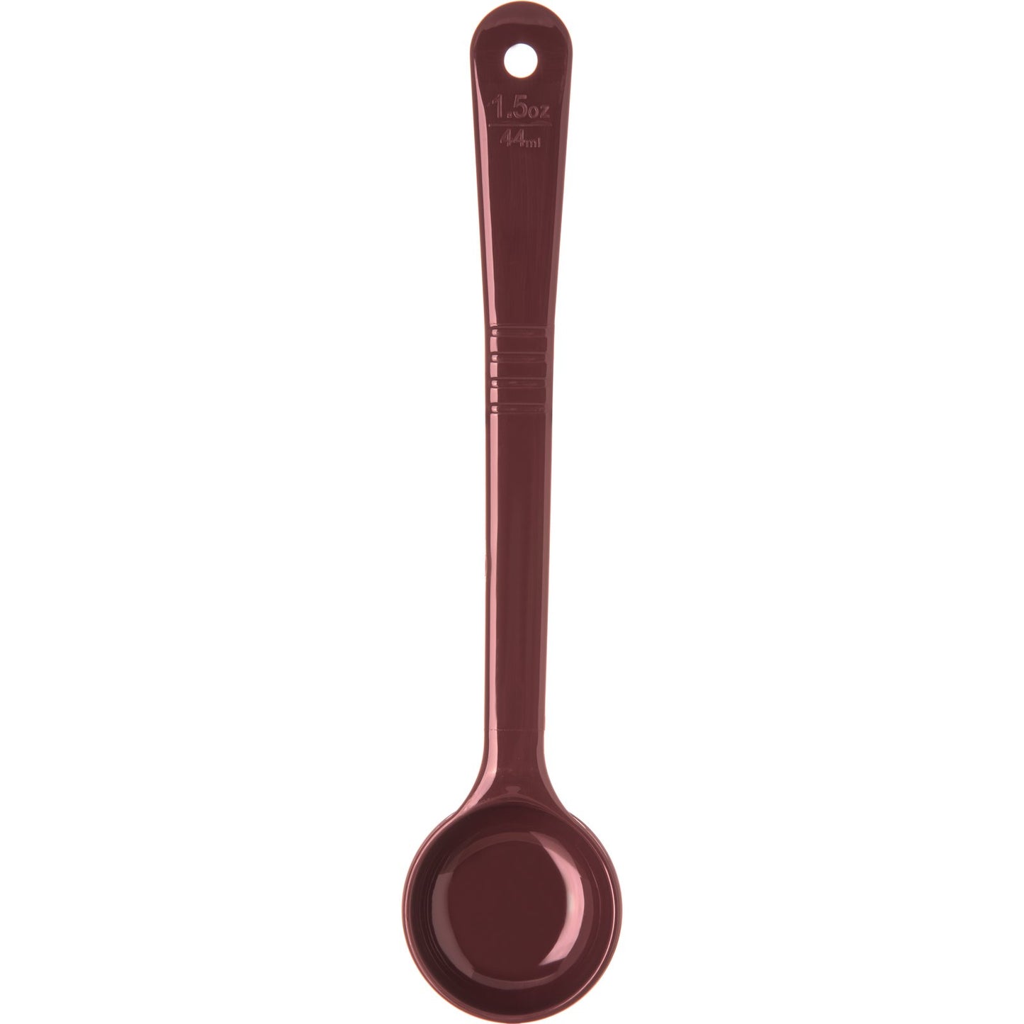 Carlisle 395801 1.5 oz Reddish Brown Acetal Measure Miser Solid Long Handle