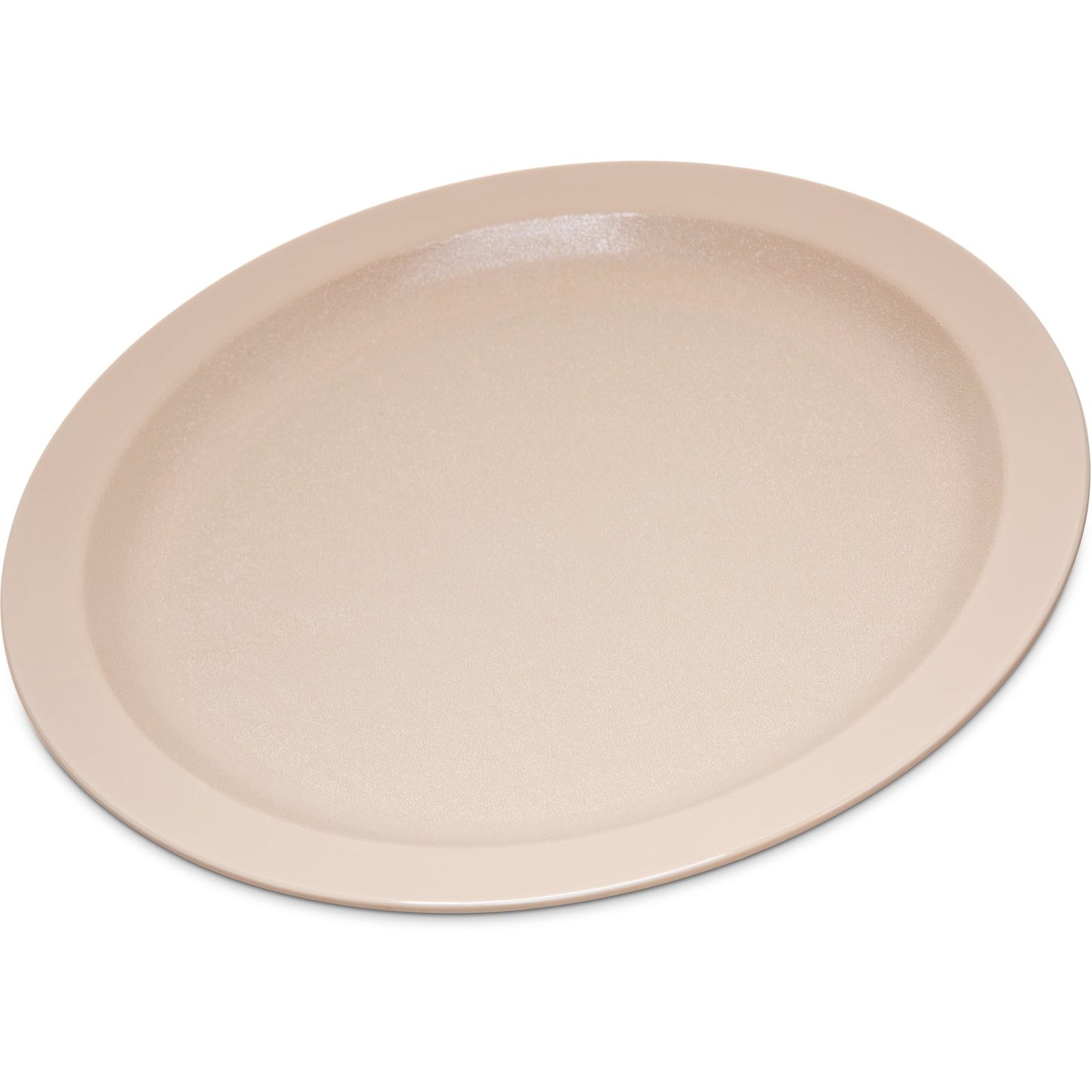 Carlisle PCD21025 10" Tan Polycarbonate Narrow Rim Plate
