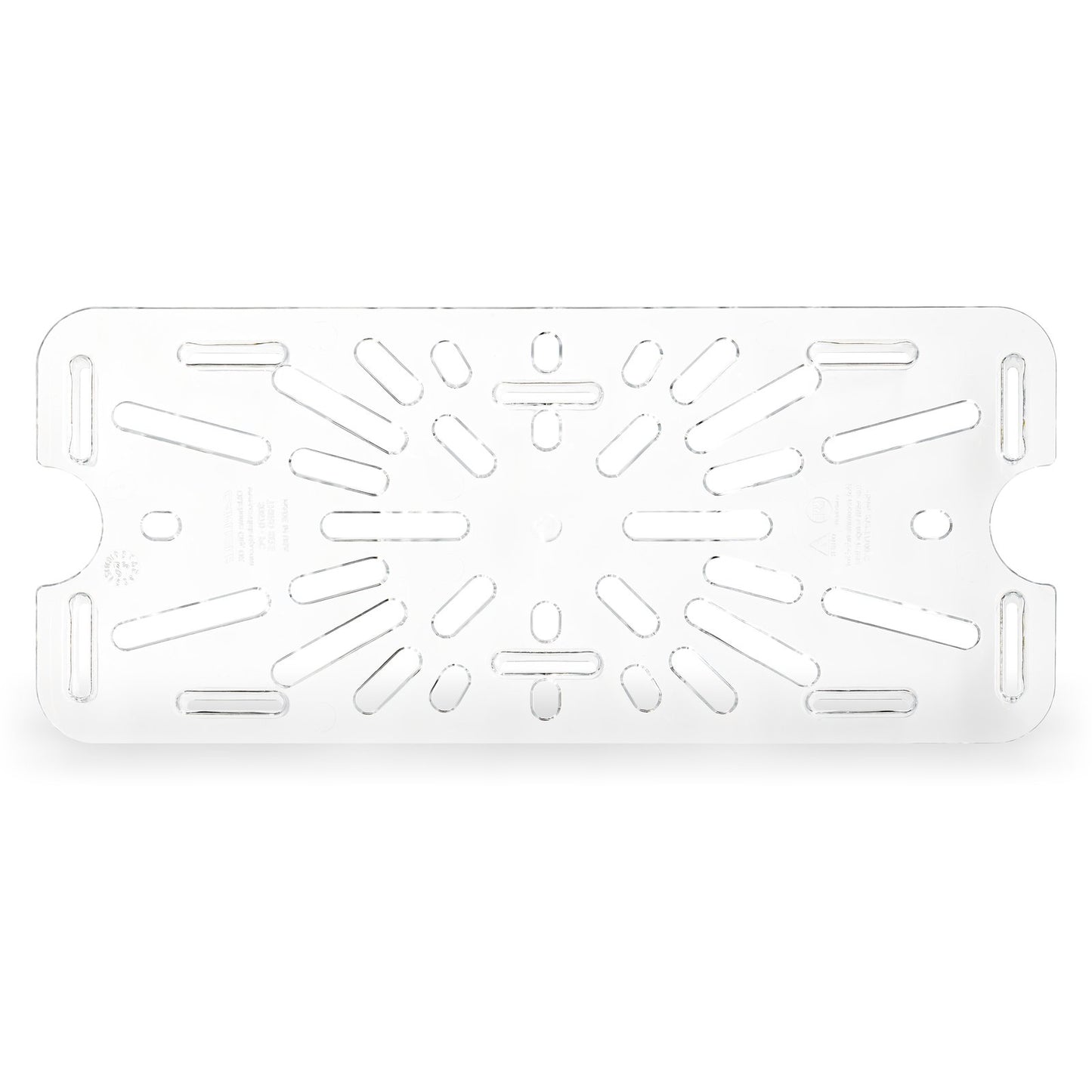 Carlisle 3067007 1/3 Size Clear Polycarbonate StorPlus Food Pan Drain Grate