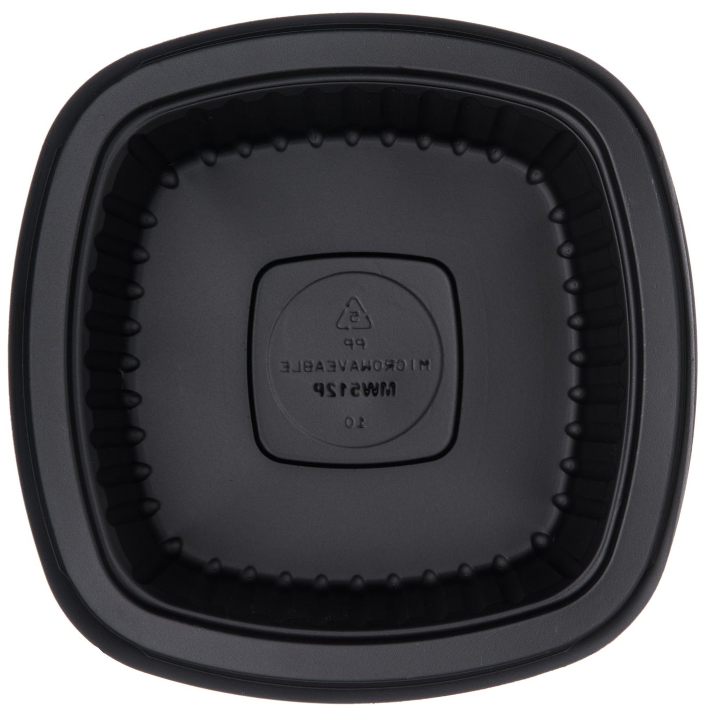 Proex DXMW512PBLK 12oz. Black Microwaveable Square Side Dish (500/cs)