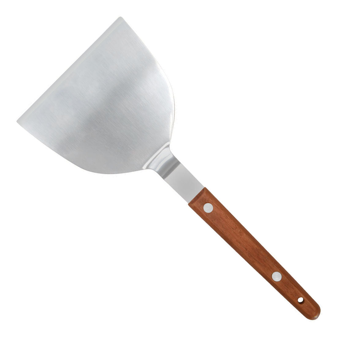 Winco TN43 Wooden Handle Offset Teppanyaki Turner, 4"x 3-1/2" Blade