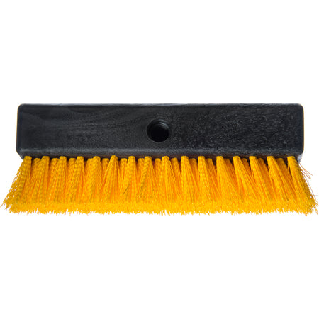 Carlisle 4042100 10" Black Polypropylene Hi-Lo Floor Scrub Brush with Squeegee - Flo-Pac