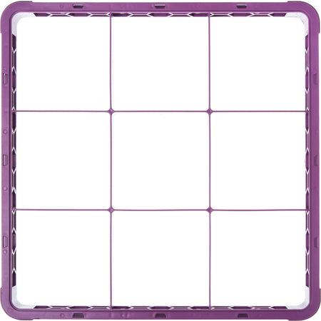 Carlisle RE9C89 Lavender 9-Compartment Polypropylene OptiClean Divided Glass Rack Extender 1.78"