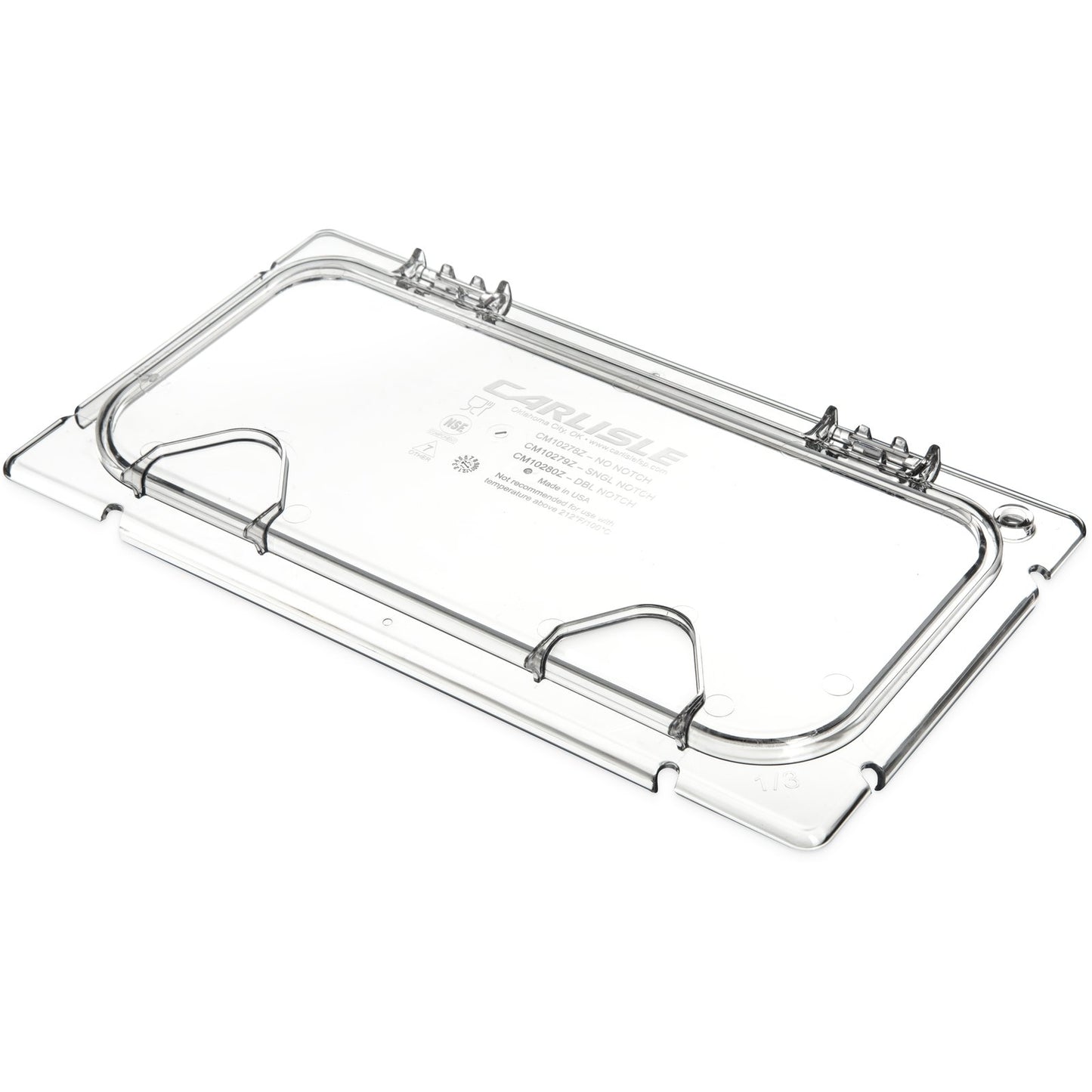 Carlisle CM10279Z07 1/3 Size Clear Coldmaster EZ Access Lid with Notch