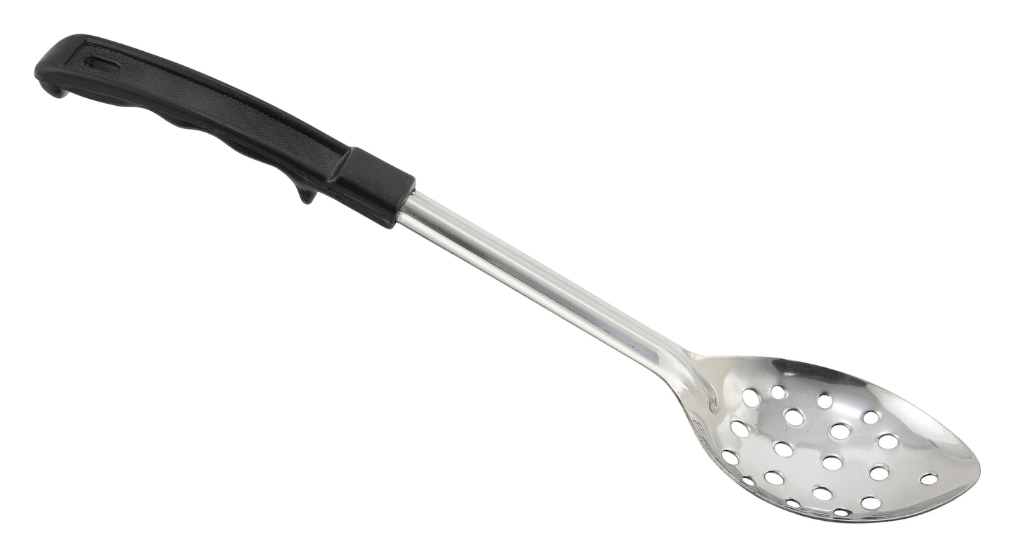 Winco BHPN-13 13" Stainless Steel Perforated Basting Spoon with Plastic Handle