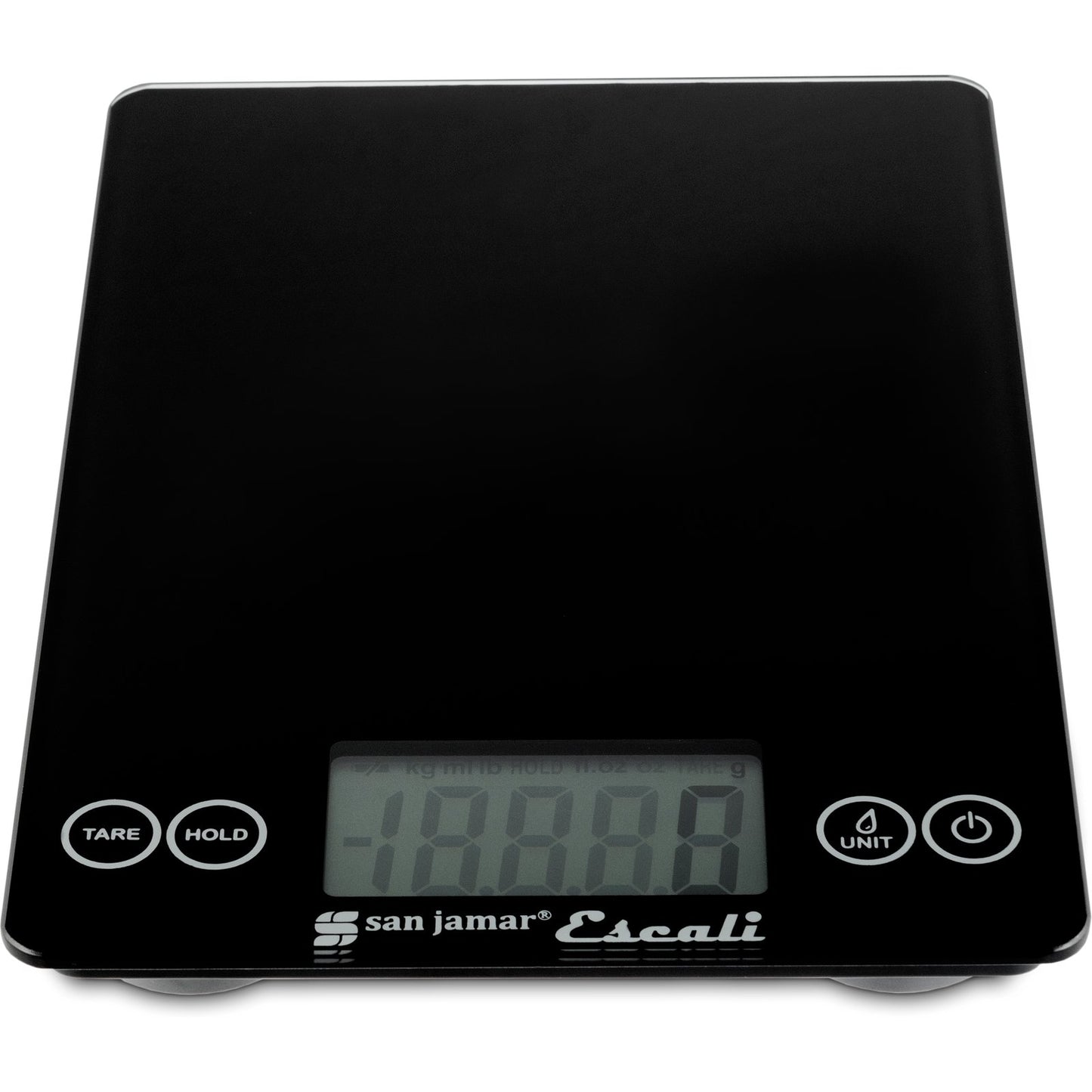 Carlisle SCDG15BK 15 lb/7 kg Black Glass Digital Scale