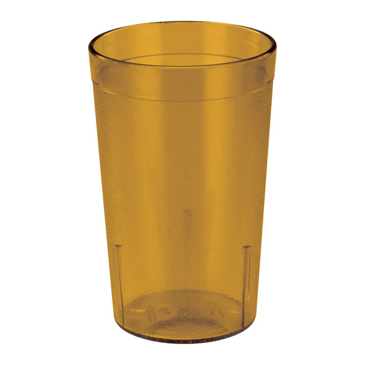 Winco PTP-09A 9-1/2 oz. Amber Pebbled Tumblers