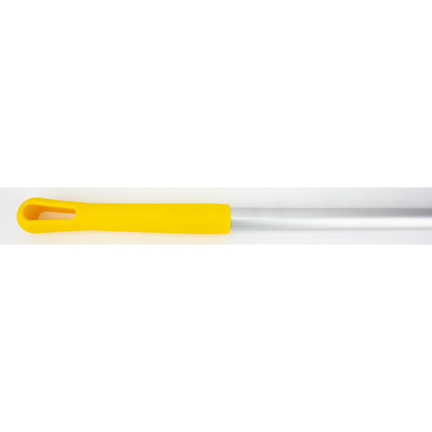 Carlisle 40226EC04 60" Yellow Natural Aluminum Handle with Color-Coded Tip and Hang Up Cap