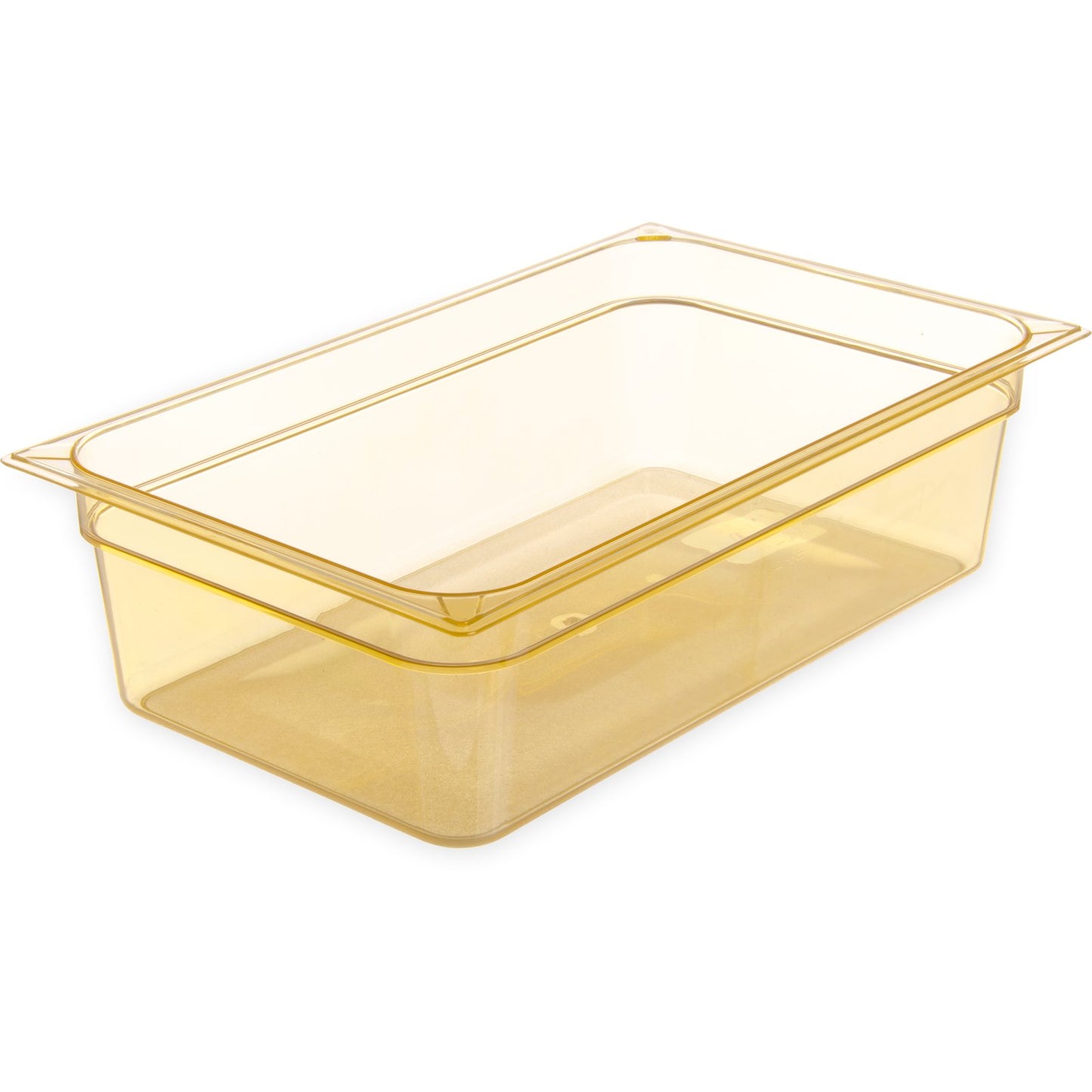 Carlisle 10402B13 Full-Size Amber High Heat Plastic StorPlus Food Pan